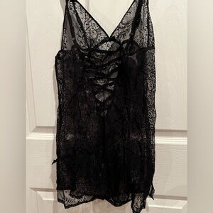 Victoria’s Secret black lace lingerie. Size M